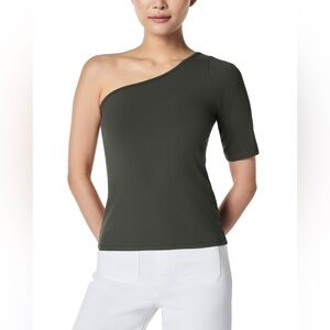 NWT Spanx Stretch Rib One Shoulder Top